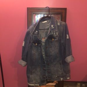 Spirited Boutique Distressed Denim Jacket